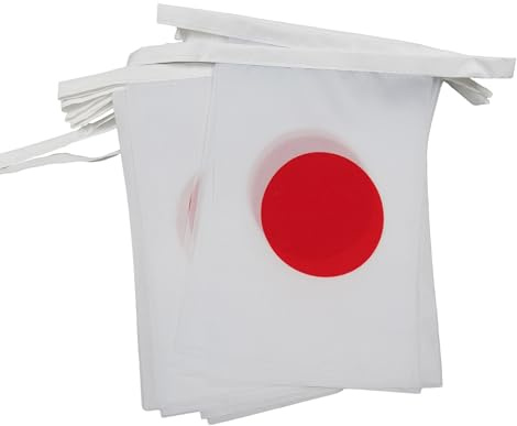 AZ FLAG Guirlande Japon 4 m 20 drapeaux Polyester Léger 15x10 cm
