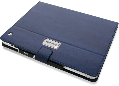 Canyon CNA-IPC01BL Custodia in pelle per mela iPad 2/iPad Retina-Display blu con