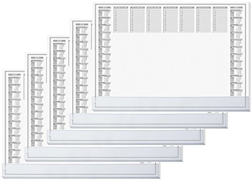 Sigel 5 x Kalender-Schreibunterlage Protect 40 Blatt mit Schutzleiste und Kalender 595x410mm
