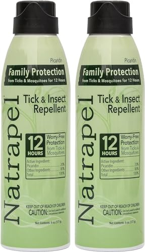 Natrapel Tick & Insect Repellent Eco-Spray - Bug Spray with 20% Picaridin - Family Protection Against Mosquitoes, Ticks & More - Up to 12 Hours of Protection - 6 oz (2 Pack)