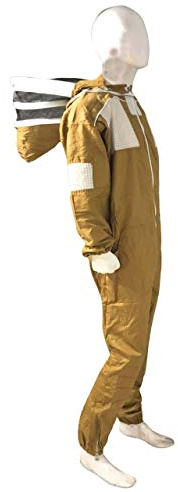 Clothes & Leather Gear Beekeeping Ventilated Suit and Jacket Protection Beekeeper Bee Suit and Bee Full Suit with Fencing Veil FaceZipper (3XL)