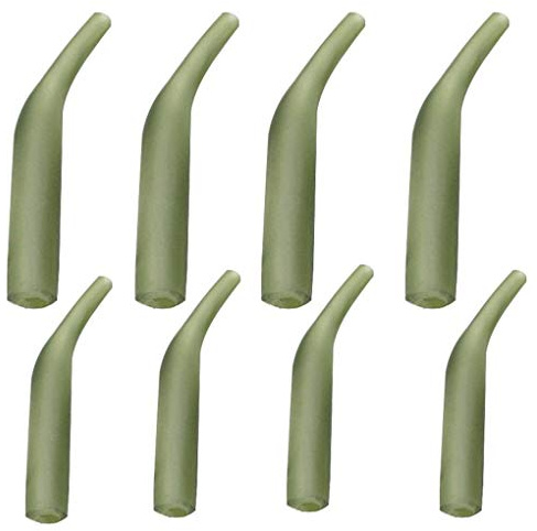 100pcs Karpfen Angelhaken Sleeve Hair Rig Haken Hülsen-weicher Aligner Sleeves Schlauch Stellungsangel Carp Soft-Anti Tangle Zubehör