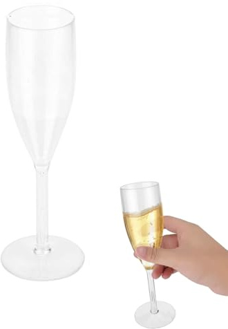 Agatige Flute Da Champagne in Acrilico, Coppa Da Cocktail Calici Bicchieri Da Vino Bicchieri Champagne per La Festa Nuziale Del Bar Della Casa(Trasparente)