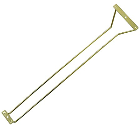 Abcsea 1 Pièce Doré Porte-verres à Vin Sous Meuble, Porte-verres à Pied Suspendu, Support de Verre à Vin, Stemware Rack, 50 cm 1 Rangée