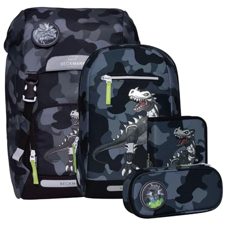 Beckmann Classic Maxi Schulrucksack-Set 6tlg Camo Rex