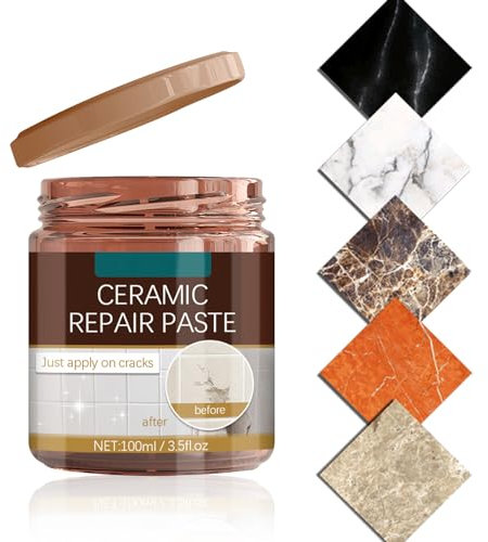 Cermic Repair Paste, Badewannen Reparaturset Weiß, Porzellan Und Acryl Reparaturset, Fliesenreparaturset Keramik Porzellan Glasfaser Und Acryl Schnell Reparaturset, Kratzer Beschädigungen Reparaturse