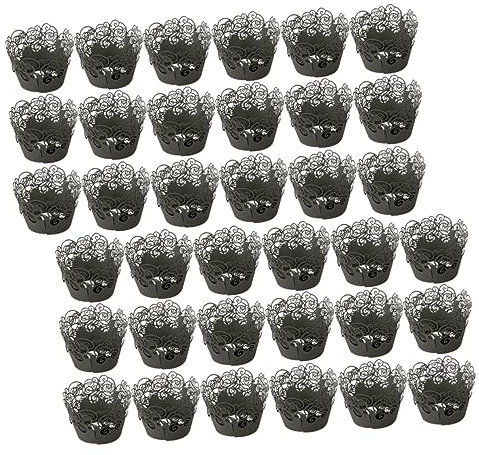 OUNONA 60St Cupcake-Wraps für die Babyparty Mini-Kuchen Minikuchen Mini-Muffins Hochzeitspapier Packpapier Kuchenverpackungen Backpapier Tasse Geschenkpapier Randbereich