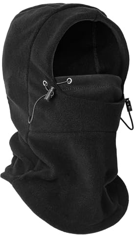 Dwenarry Sturmhaube Winter Skimaske für Herren und Damen,Balaclava Schwarz Gesichtshaube für Outdoor Sports