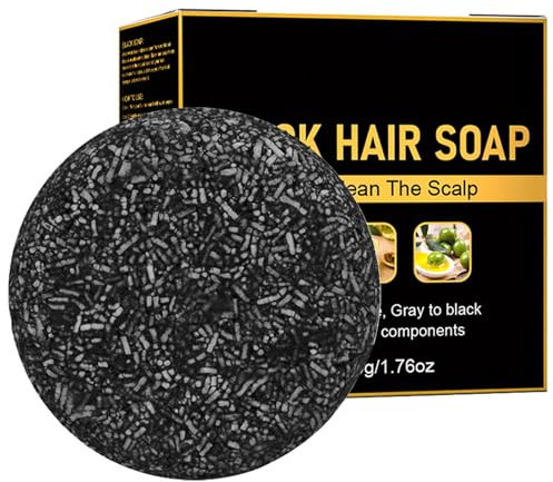 Zankie - Champú Inversa Gris - Jabón Natural Para Eliminar El Cabello Gris | Barra De Champú Para Oscurecer El Cabello Con Cobertura De Canas Para Hombres