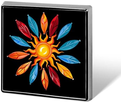 Kajaks und Paddel rund um die Sonne, quadratisches Abzeichen, Metall-Anstecknadel, individuelle Brosche, Gedenknadeln für Frauen und Männer