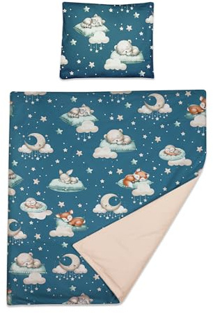 Baby Comfort 2 Piece Baby Kids Bedding Set 80x70 cm Duvet Cover & Pillowcase 12M+ (Sleepers)