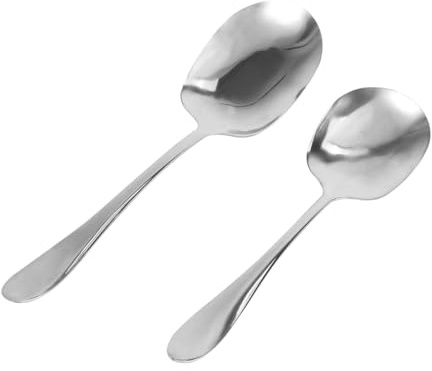 Cabilock 2piezas para Servir De Acero Inoxidable Estilo Italiano Occidental para Servir Alimentos Cena o Ensalada