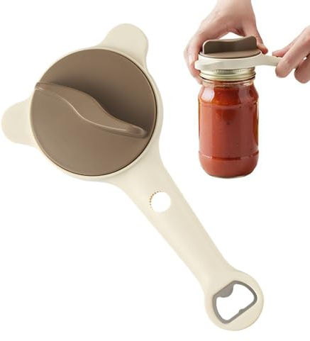 Apribottiglie, manico antiscivolo, 24 x 12,5 cm, apriscatole manuale, apribottiglie, facile leva, per casa, appartamento, campeggio, picnic, viaggi, ristorante, bar, barattolo, uomini, donne, anziani