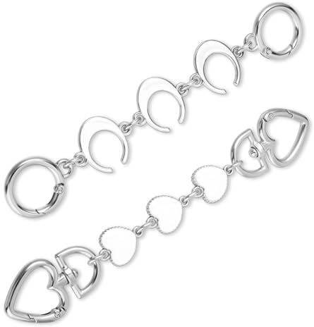 2 stycken fickkedjor, silver kort metallkedja förlängningskedja väskbyte plånboksförlängning metallväskrem kort handväska plånbok remförlängare plånbokskoppling handtag