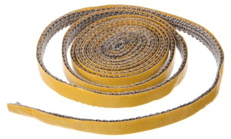 HOMSFOU Rollo de Cinta Adhesiva para Junta de Estufa de Leña, Fibra de Vidrio Amarilla, Resistente a Altas Temperaturas, Fácil Instalación para Horno Industrial y Caldera
