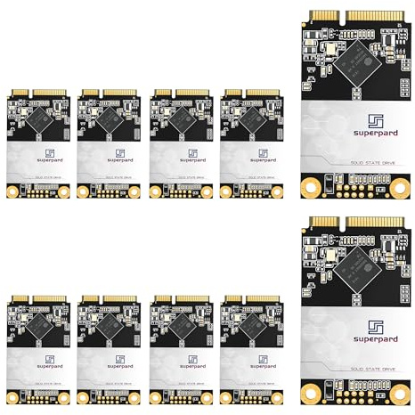Superpard SSD mSATA 64GB 10PACK Unità a Stato Solido Interna SATA 3 SSD interno Compatibile con Portatili di Vecchia Generazione e Desktop