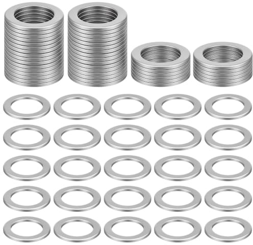 JJUNW Juego de 60 anillos para Fitschenringe Ø 10 mm x 16 mm, bisagra de puerta, anillos de montaje, arandelas de acero inoxidable, surtido de bisagra de puerta, arandela para puertas estándar de