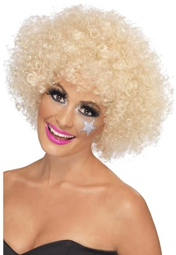Smiffys 70er Flippige Afro Perücke, Blond, 120g Halloween