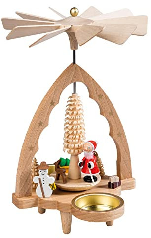 Piramide Natalizia per lumini dei Monti Metalliferi Richard Glässer Seiffen Nikolaus, 16385