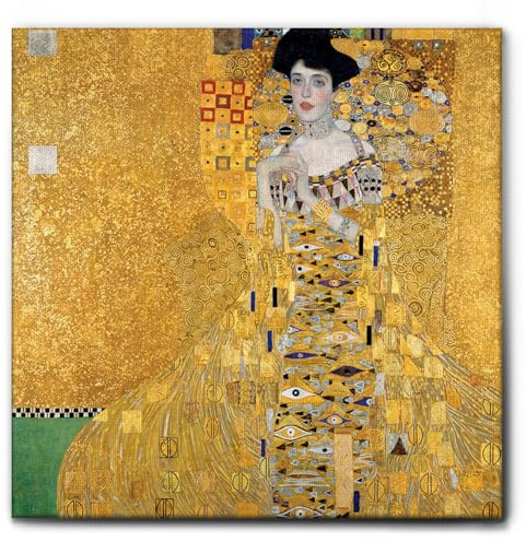 Giallobus - Gemälde - Gustav Klimt - Porträt von Adele Bloch-Bauer I. - Leinwand mit Standardrahmen - 50x50 - Bereit zum Aufhängen - Moderne Gemälde für zu Hause