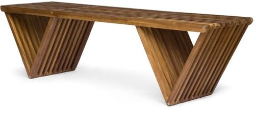 Christopher Knight Home Esme Outdoor Acacia Wood Bench, Teak Finish