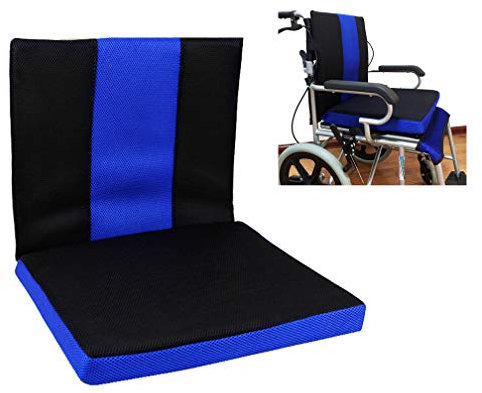 HRRH Rollstuhlkissen, Anti-Dekubitus Waben Kissen Atmungsaktiven Komfort Zurück Oxford Tuch Material Rollstuhlkissen, (16 * 17,7 * 1,6 Zoll)