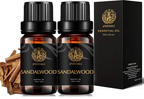 Aromatherapie-Set mit ätherischen Ölen und Sandelholz-ätherischen Ölen, Duft-Set für Diffusor, Luftbefeuchter, Massage, 2 x 10 ml Sandelholz-Aromatherapie, ätherische Öle, Duftöle-Set
