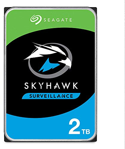 Seagate SkyHawk, 2 TB, Unidad de disco duro interna de vigilancia, HDD, 3,5 in, SATA 6 Gb/s, caché de 64 MB, DVR, (ST2000VX008) (Reacondicionado)