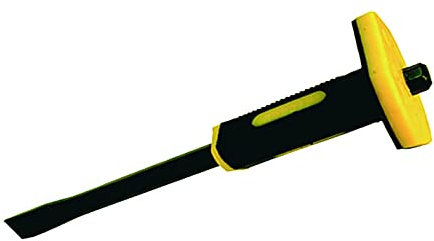 Kippen 3009BA - Scalpello per Muratore a Punta Piatta con Impugnatura di Protezione in Materiale Bicomponente. Dimensioni: 300x18mm.