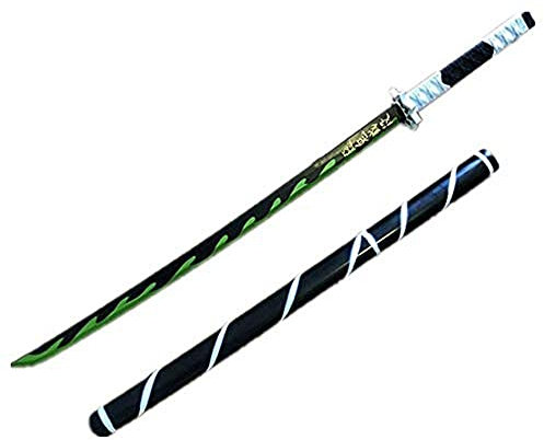 damdos Halloween Requisiten für Killerdämon, 80cm Tomioka Giyuu Kamado Tanjirou Cosplay Schwert PU Schaum Cosplay Schwert für Weihnachten Geburtstag Geschenke (Shinazugawa Sanemi)