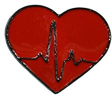 Cartoon rote Emaille Liebe Herzschlag Form Brosche medizinische Krankenschwester Krankenhaus spezielle Abzeichen Design Herz Brosche Clip Kragen Geschenk