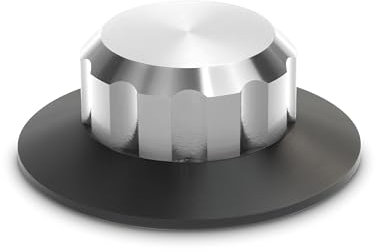 Dynavox Schallplattenklemme VC150, Klemme zum Fixieren der Schallplatte für Vinyl-Plattenspieler, aus Aluminium, Silber