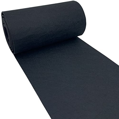 aufodara Filzstoff 150x40cm für Tischläufer aus Filz, 3mm Dicke Polyester Filz DIY Aufbewahrungstasche Filzunterlage Patchwork Nähen Basteln Handwerken Dekoration (Schwarz)