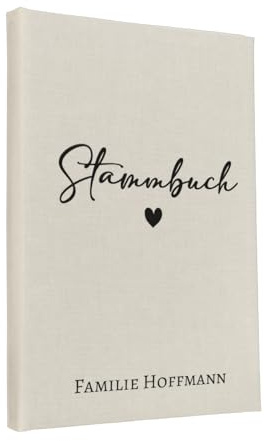 Hochzeitideal Stammbuch der Familie 'Tammy' Nr.302 inkl. Personalisierung (Creme, Klassisch)