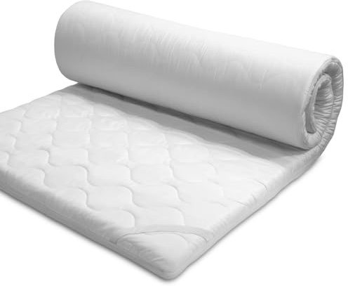 KingTOPPER 60x120cm - Microfaser Topper mit 4 Anti-Rutsch-Ecklaschen - Maschinenwaschbar - Hypoallergene Matratzentopper (60 x 120 x 4 cm)