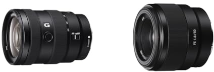 Sony E 16-55mm f/2.8 G | APS-C & SEL-50F18F Standard Objektiv (Festbrennweite, 50 mm, F1.8, Vollformat, geeignet für A7, A6000, A5100, A5000 und Nex Serien, E-Mount) schwarz