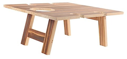 VANZACK Klappbarer Weintisch Outdoor Kompakter und Tragbarer Picknicktisch für Sommerfest und Camping als Kleiner Gartentisch für Außenbereich