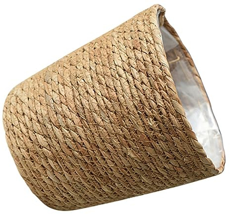 SEWOART Jardinière D'intérieur Tissée, Pots de Fleurs Doublure en PE, Panier à Plantes Rustique Maison, Décoratif et Résistant