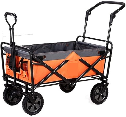 Zusammenklappbarer Outdoor-Allzweckwagen mit 4 Rädern, Campingwagen – Festivalwagen, Campingwagen, Gartenwagen, Handwagen für Strandpicknick – Strandwagen, zusammenklappbarer Wagen, Allzweckwagen für