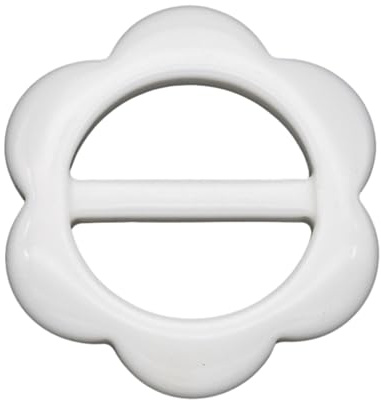 WYLZLKX Boucle de ceinture en résine adaptée à la plupart des tailles de ceinture Boucle d'écharpe en soie avec boucle d'angle fleur Clips de T-shirt.7 Style fleur blanche