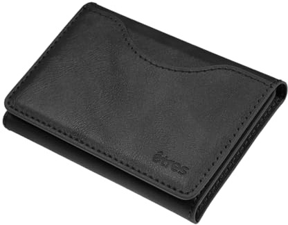 TECHMADE Etres Magnetisk plånbok, kompatibel med MagSafe för iPhone 16/15/14/13/12 Series, PU-läderkorthållare, kontantficka och 6 kortfickor, Svart, Taglia Unica, Avslappnad