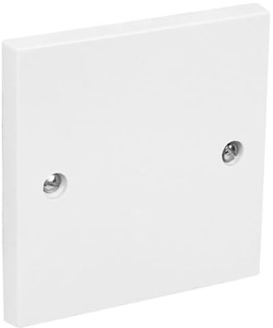 U-Trade Single Blank Plate - 1 Gang - Light Switch Cover - Plug Socket Faceplate - Wall Electrical Outlets - White (Single Blank Plate)