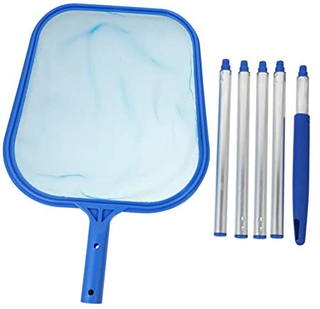 YARNOW Teleskopstange Pool Skimmer 120cm Schwimmen Aluminiumstange Flach Effizientes Pool-reinigungsnetz