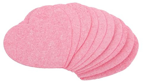 Healvian 10pcs Heart Pink Compressed Cleansing Facial Sponges Makeup Removal Tools Compressed Facial Cleaning Sponges for Deep Cleanse and Exfoliating