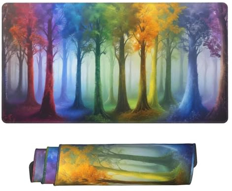 Groß Mauspad 70x30cm, Waterproof Gaming Mouse Pad Rainbow Tree Mousepad, Mouse Pad XXL, Non-Slip Rubber Base, Soft Smooth Surface Extended Keyboard Desk Mat for Office Decor, Geschenke for Women B-44