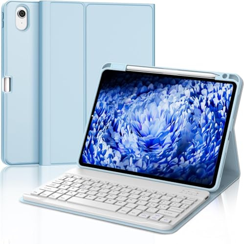 FOGARI Tastiera per iPad Air 11 M3 2025/M2 2024, Keyboard Italiano, Bluetooth Rimovibile Custodia con Tastiera per iPad Air 6 Generazione 11 Pollici 2025/2024, Azzurro