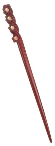 Gogogmee Vintage Glatter Oberfläche Rotem Sandelholz mit Haarnadel aus Klassischem Asiatischem Design Elegantes Haarzubehör für Frauen bei Hochzeiten und Festlichen Anlässen