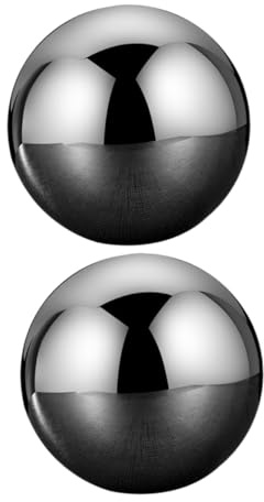 DOITOOL Reusable Food-Grade Stainless Steel Wine Ice Cubes Round Cooling Stones for Whiskey and Wine Thick Smooth Edges Tasteless Chilling Rocks