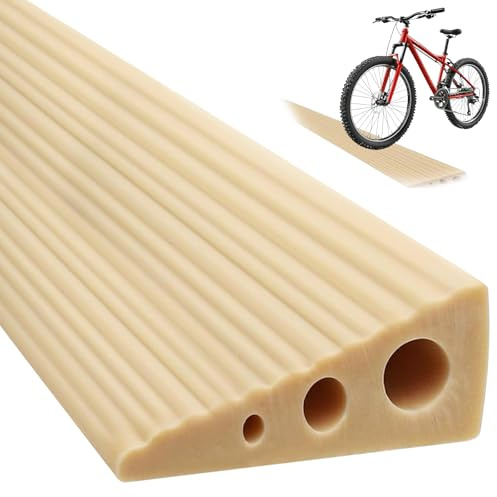 Türschwellenrampe Saugroboter, Schwellenrampe 100x7x3 cm, Uppkörningsramp med halkfri yta, Ramp för dammsugarrobot, rullstol, rullator, barnvagn & scooter, 500 kg bärkapacitet (Gul)