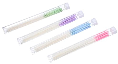 LOLIPPYY 4pièces Fil de Nettoyage pour Oreilles Outil de Soin pour Piercings Oreille Lot de Tubes Colorés pour Nettoyage Quotidien et Voyage